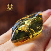 Green "Earth Stone" Marquise Shape Cabochons