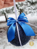 Blue Amber Christmas Ornament