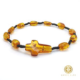 Cognac Amber Free Shape Beads Catholic Rosaries - Bracelet