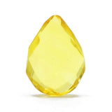Lemon Amber Faceted Drop Shape Stone