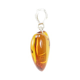 Cognac Amber Heart Pendant Sterling Silver - Amber Alex Jewelry