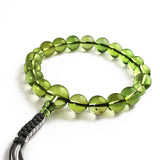 Green Amber Round Beads Juzu Nenju Buddhist Prayer