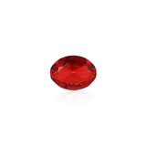 Red Amber Faceted Oval Diamond Cut Stone