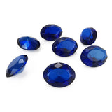Blue Amber Faceted Oval Diamond Cut Stone