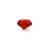 Red Amber Faceted Round Diamond Cut Stone