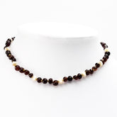 "KIDDO" Cognac Amber Baroque Beads Baby Necklace