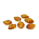 Cognac Amber Flame Shape Stone - Amber Alex Jewelry