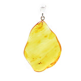 Insect Amber Wave Pendant Sterling Silver
