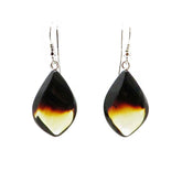 Gradient Amber Flame Dangle Earrings Sterling Silver - Amber Alex Jewelry