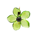 Green Amber Flower Brooch - Pendant - Amber Alex Jewelry
