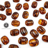 Cognac Amber Calibrated Rectangular Cabochons