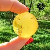 Lemon Amber Sphere Ball Stone