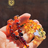 Gradient Amber Round Shape 8.5 mm Islamic Prayer Beads