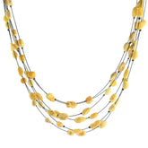 Milky Amber Nugget Beads Rain Necklace