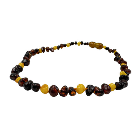 "KIDDO" Cherry & Milky Amber Baroque Beads Baby Necklace