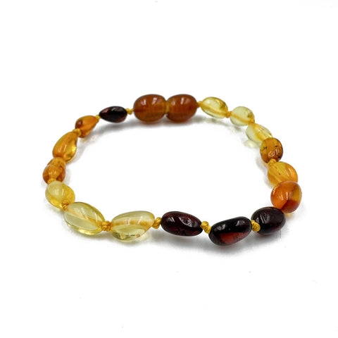 "KIDDO" Multi-Color Amber Small Nugget Beads Baby Bracelet