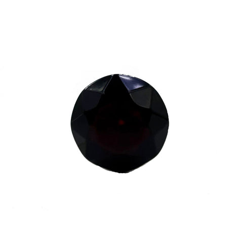 Cherry Amber Faceted Round Diamond Cut Stone