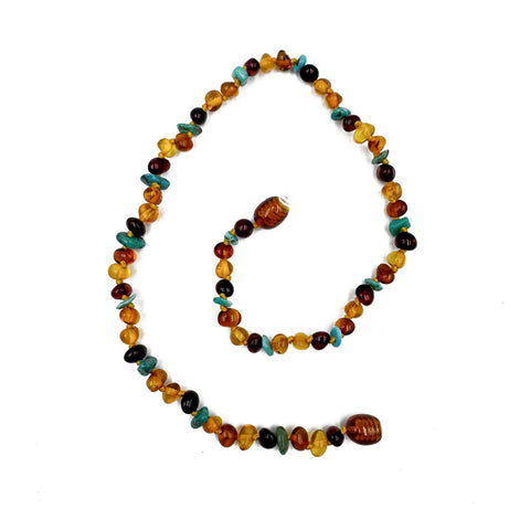 "KIDDO" Multi-Color Amber Baroque Beads Baby Necklace