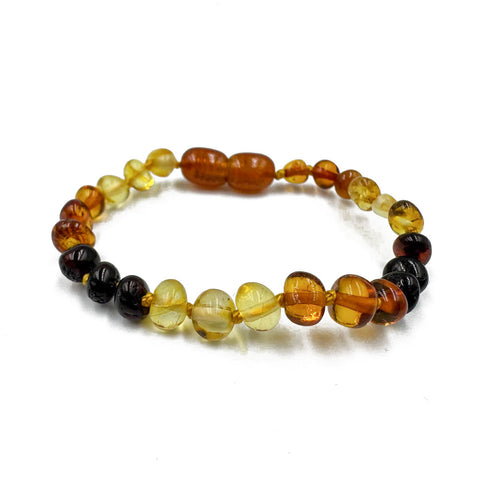 "KIDDO" Multi-Color Amber Baroque Beads Baby Bracelet