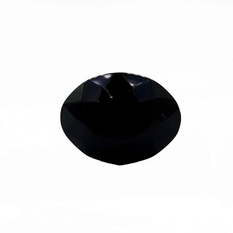 Cherry Amber Faceted Oval Diamond Cut Stone