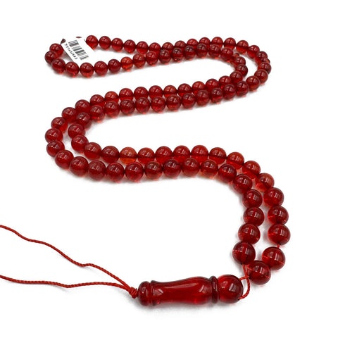 Red Amber Round Shape Beads 7 mm Islamic Prayer Beads