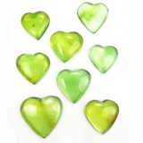Green Amber Free Heart Shape Cabochon
