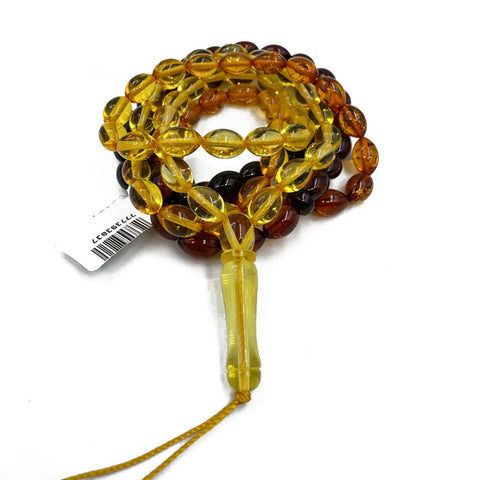 Gradient Amber Olive Shape 9x6 mm mm Islamic Prayer Beads