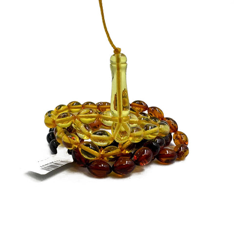 Gradient Amber Olive Shape 9x6 mm mm Islamic Prayer Beads