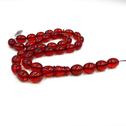 Red Amber Olive Free Shape Beads Islamic Prayer Beads