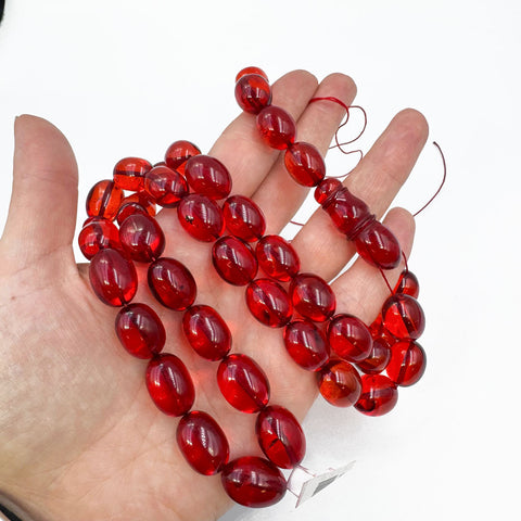 Red Amber Olive Free Shape Beads Islamic Prayer Beads