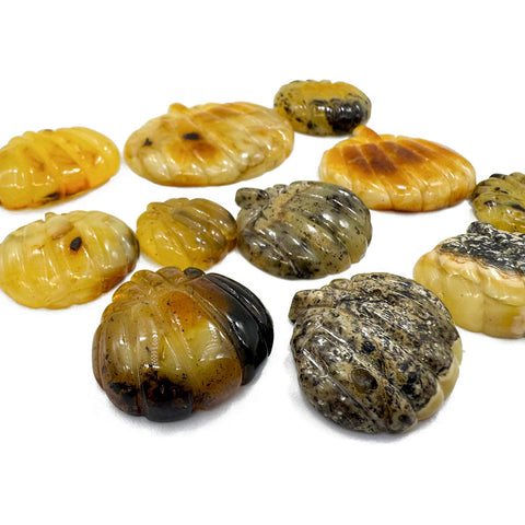Milky Pumpkin Cognac Color Cabochons