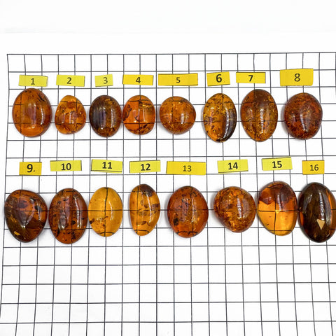 Cognac Amber Free Shape Cabochons