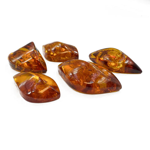 Cognac Amber Marquise Shape Cabochons