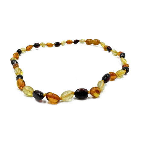 "KIDDO" Multi-Color Amber Nugget Beads Baby Necklace