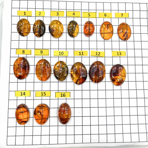 Cognac Amber Free Shape Cabochons