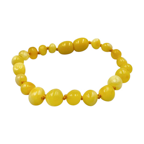 "KIDDO" Milky Amber Baroque Beads Baby Bracelet
