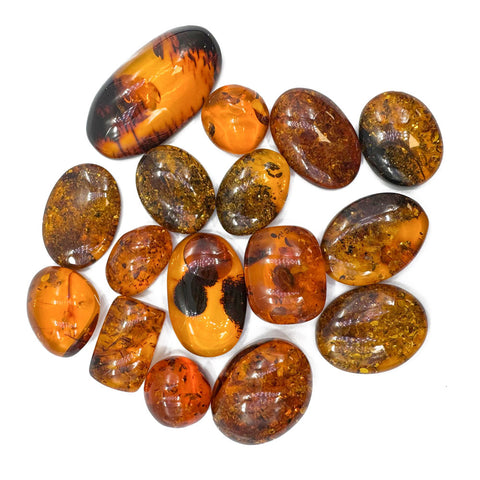 Cognac Amber Free Shape Cabochons