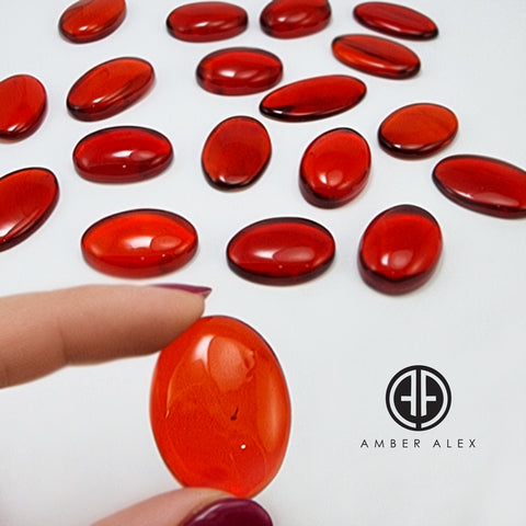 Red Amber Free Shape Cabochons