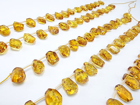 Cognac Amber Free Shape Bead