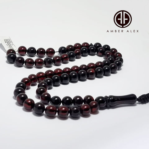 Cherry Amber Round  Shape 9.5 mm Islamic Prayer Beads
