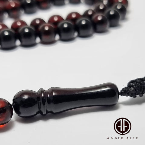 Cherry Amber Round  Shape 9.5 mm Islamic Prayer Beads