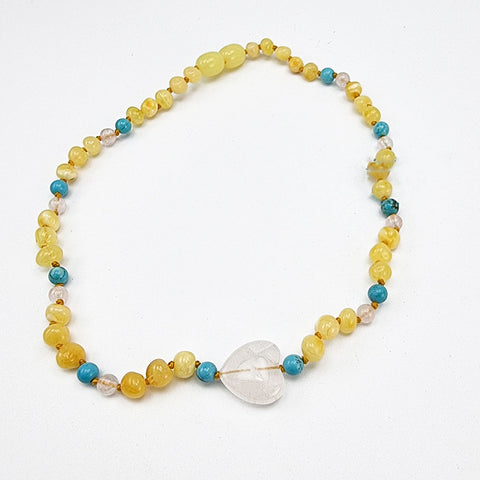 "KIDDO" Milky Amber Baroque Beads Baby Necklace