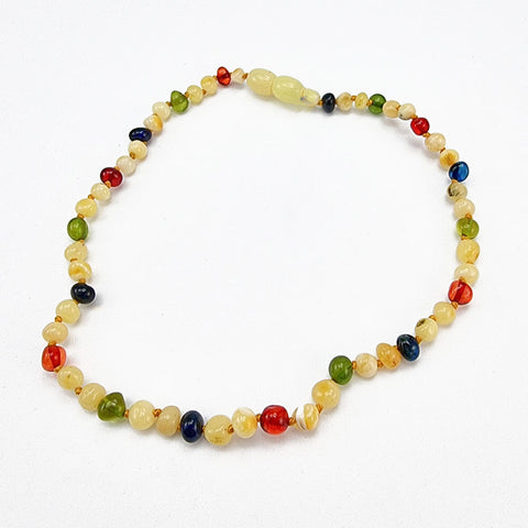 "KIDDO" Multi-Color Amber Baroque Beads Baby Necklace