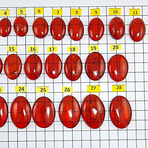 Red  Amber Free Shape Cabochons