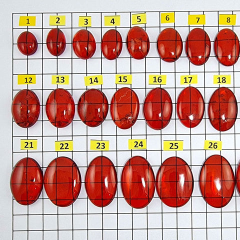 Red  Amber Free Shape Cabochons