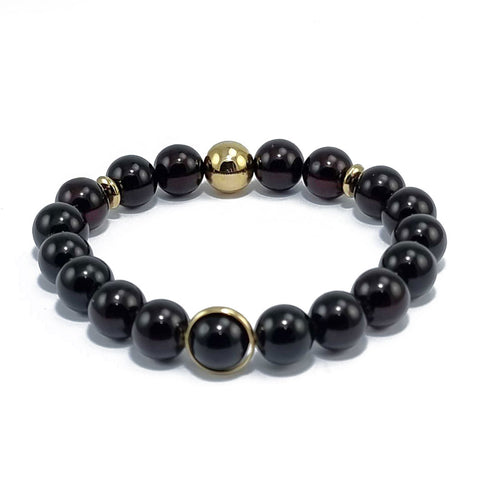 Cherry Amber Round Beads Stretch Bracelet