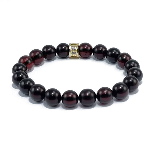 Cherry Amber Round Beads Stretch Bracelet