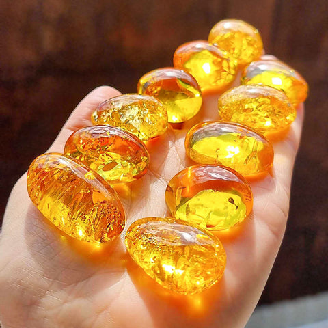 Lemon Amber Free Shape Cabochons