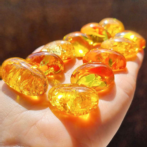 Lemon Amber Free Shape Cabochons