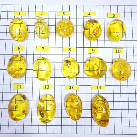 Lemon Amber Free Shape Cabochons